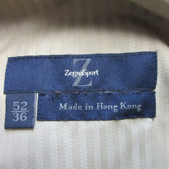 Zegna Sports Men's Chino Pants 36 x 34 Beige Cotton Rayon Office Business 552 - Picture 3 of 16